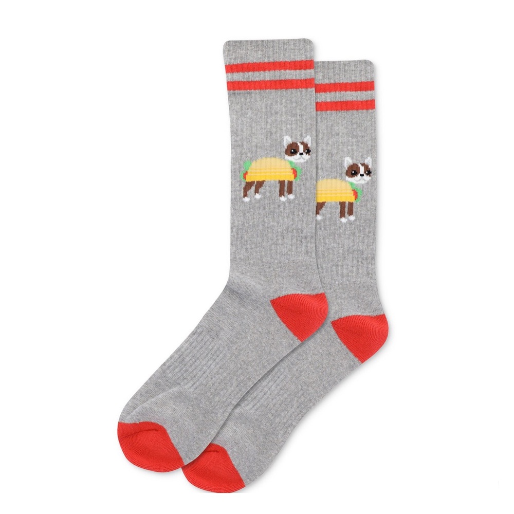 Taco Terrier Dog Pup pattern dress Socks nwt